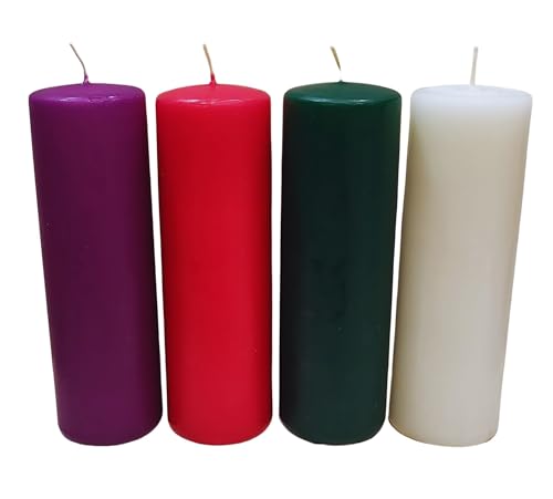 Velas Corona de adviento Pack 4u/. colores. 20 x 6 cm