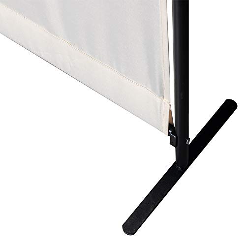 Ecolinear 4 Panel Room Divider Folding Screen Home Office Dorm Indoor Decor Privacy Accents (White)