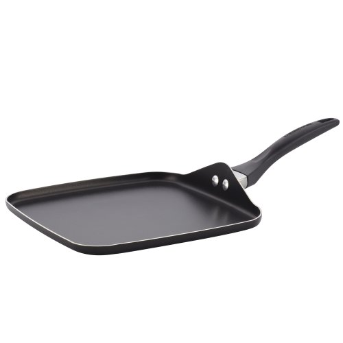 Farberware Dishwasher Safe Nonstick Griddle Pan/Flat Grill, 11 Inch, Black