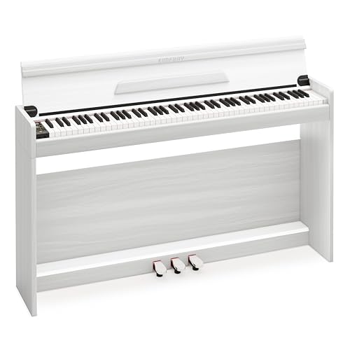 KIMFBAY 電子ピアノ ハンマーアクション 88鍵盤 木製 電子ピアノ 自動で蓋が閉まる ピアノ 88鍵ピアノ ペダル付き 子供 初心者 MIDI対応 ホワイト