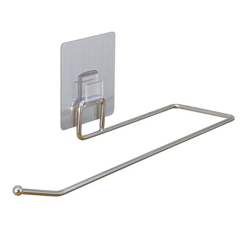 Einfagood Soporte para toallas de papel con almohadilla adhesiva mágica, soporte para toallas de papel montado en la pared, acabado pulido de acero inoxidable (C. soporte para papel de cocina) Cover