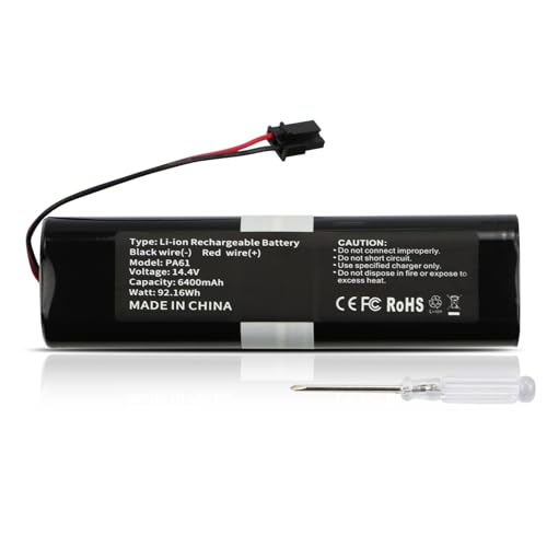 Image of Battery Replacement for Eufy RoboVac X8, X8-T226X, RoboVac-X8-Hybrid White, RoboVac X8 Pro SES Self-Empty Station Robot Vacuum Cleaners Part Number: PA61 Upgraded Battery Pack 14.4V 6400mAh 92.16Wh