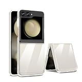 Liisooka Cover per Samsung Galaxy Z Flip 5 5G, Custodia in TPU Antiurto Sottile di Livello Militare, Resistente all'ingiallimento, Case per Telefono in PC Rigido, Retro Antigraffio, Trasparente