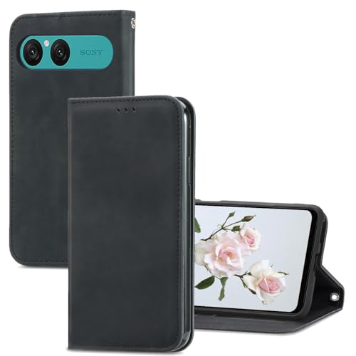 YUEQIAN Coque pour Sony Xperia 10 VII Case, Cuir PU Rétro Folio Rabat Portefeuille Etui, avec [Fente Cartes] [Support] [Fermeture Magnétique] Antichoc...