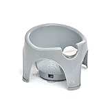 Thermobaby - Baby-Badering Aquafun - Bequemer, lustiger & stabiler Badering - Ergonomisches Design - Wassermühle - Leichte Installation - Von 7 bis 16 Monaten - Grau