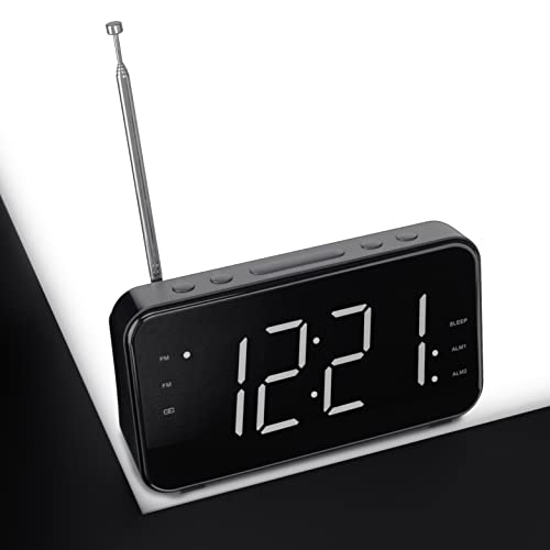 Coby CCR102 Portable Travel Alarm Clock Fm Radio, Dual Alarms With Snooze, Volume Control, Rechargeable Battery-Operated Clock thumb #5