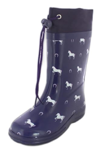 Beck Fille Horses Bottes bottines de pluie, Violet, 37 EU
