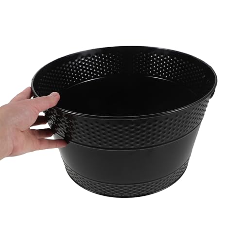 Seau à charbon en métal galvanisé robuste SHINEOFI de 33 cm