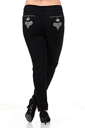 1826 Womens Plus Size Black Stretch Denim Jeans Pants Skinny Leg Pj-3687 (16) #TOP13