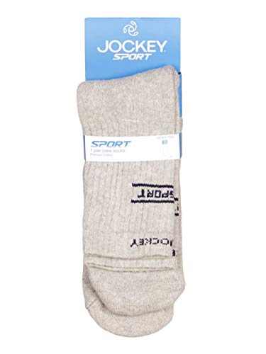 Image of Jockey 7035 Men's Compact Cotton Terry Crew Length Socks With Stay Fresh Treatment
