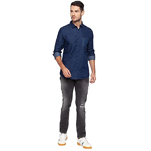 Image of Spykar Men's Striped Slim Fit Shirt