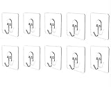 Bien diseñado y conveniente qwess Necesidades Diarias Gancho Etiqueta Fuerte Gancho De Cocina Montado En La Pared Gancho Pasta Sin Costuras Baño Perforación Gratuita Gancho Adhesivo como Muestra La Imagen Color Transparente