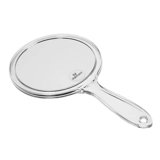 Fantasia Handspiegel mit Griff - zweiseitig, normal und 5-fache Vergrößerung, Ø 15cm, Länge: 27cm, Acryl 2 Fantasia Handspiegel mit Griff - zweiseitig, normal und 5-fache Vergrößerung, Ø 15cm, Länge: 27cm, Acryl