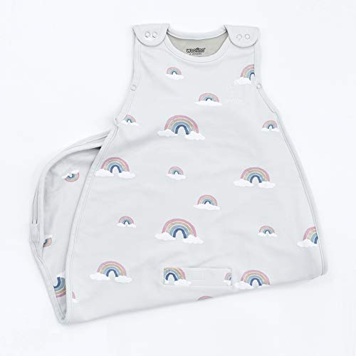 Woolino 4 Season Toddler Sleeping Bag, Merino Wool Toddler Sleep Sack, 2-4 Years, Rainbow