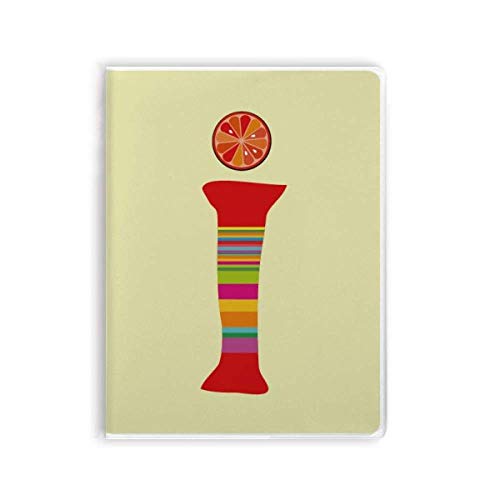 Journal intime au motif alphabet orange fruit pour écrire au bureau ou en voyage