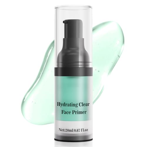 Primer Makeup, Primer verde a base di gel per idratazione e idratazione, leggero e controllo dell'olio, uniforma il tono della pelle e lo illumina per tutti i tipi di pelle (verde, 20 ml)