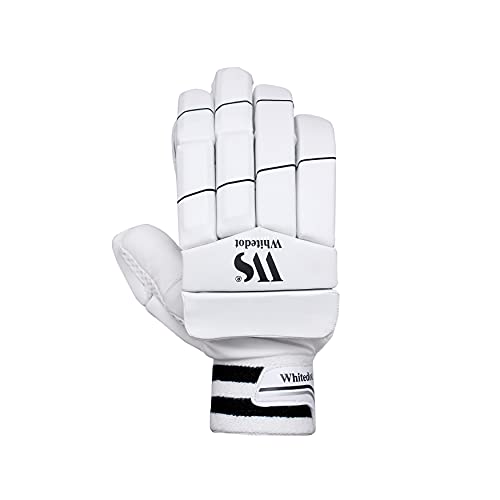 Image of WHITEDOT Sports Eleanor Cricket Batting Gloves||Suitable for Mens|Adult|Large Left Hand||White, Leather