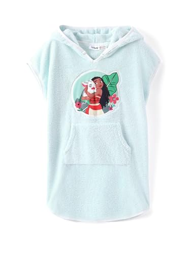Image of Disney Marvel Princess Frozen Stitch Elsa Girls Hooded Swim Cover Up for Swimsuit Bathing Suit Swimwear Pocket 4-7 Years
