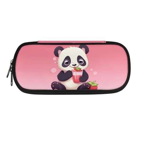 Image of Adorable Panda Pencil Case for Kids Ages 4-8 8-12 Girls Pencil Bag Boys Pen Holder Caddy Aesthetic Stationery Pouch Organzier Cosmetic Bags for Women Teen Home Desk School