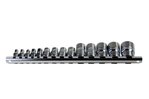 US Pro Bergen 14pc 1/4 3/8, 1/2 Dr E-Torx Female Star Sockets on Rail, Variety pack