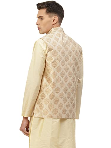 Image of Jompers Men's Woven Design Nehru Jacket.