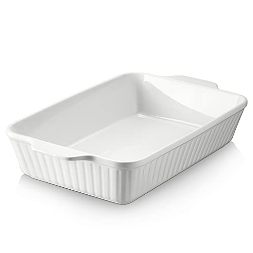 DOWAN Casserole Dish, 9x13 Ceramic Baking Dish, Large Lasagna Pan Deep for Oven, 4.2 Quarts Baking...
