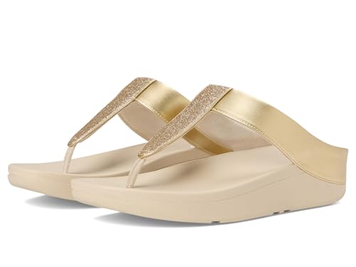 Image of FitFlop Women's FINO Glitterdust Metallic Toe Post Flip Flop Sandal