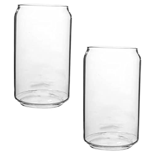 DECHOUS 2pcs Can Cup Classic Glass Espresso Mug Creative Wine Cup Bar Accessories Custom Wine Glasses Clear Tea Mug Beer Tumbler Cocktail Glass Rock Glasses Flute Fine Juice Glass
