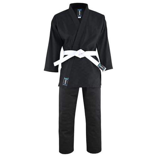Uniforme de judo Playwell en coton noir pour vos entraînements de dojo