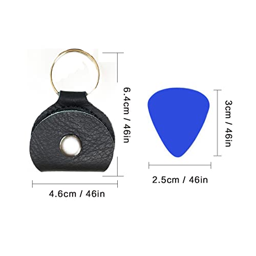 LIUJZZJ 2 Pièces Porte-Clés de Plectre en Cuir et 5 Pièces 0,46 mm Colorés Médiators Pics de Guitare de Matériau… - Les Beatles, Paul McCartney, John Lennon, RIngo Starr, George Harrison LIUJZZJ 2 Pièces Porte-Clés de Plectre en Cuir et 5 Pièces 0,46 mm Colorés Médiators Pics de Guitare de Matériau… – Image 3