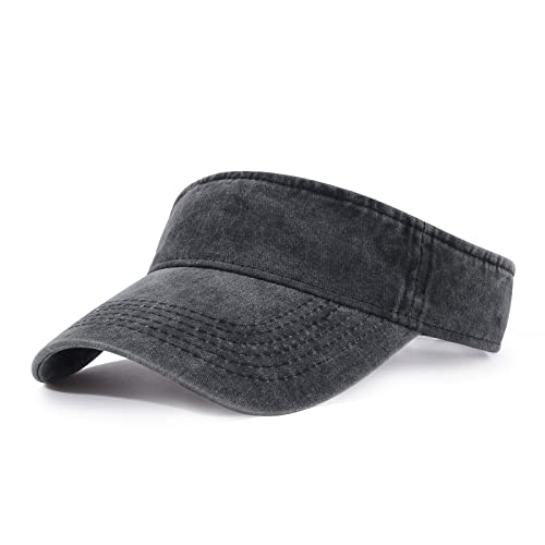 Image of HH HOFNEN Sports Sun Visor Hats Cotton Twill Ball Adjustable Sun Caps for Men Women