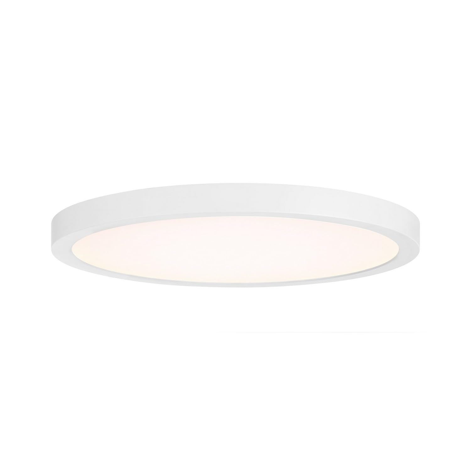 Savoy House 6-3333-12-WH Lighting Assets T24 Compliant Outdoor Low Profile Flush Mount, Integrated LED 1-Light 25 Watt, 1" H x 12" W, White