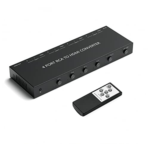LVY Video Converters con puerto HDMI y adaptador de corriente RCA para TV