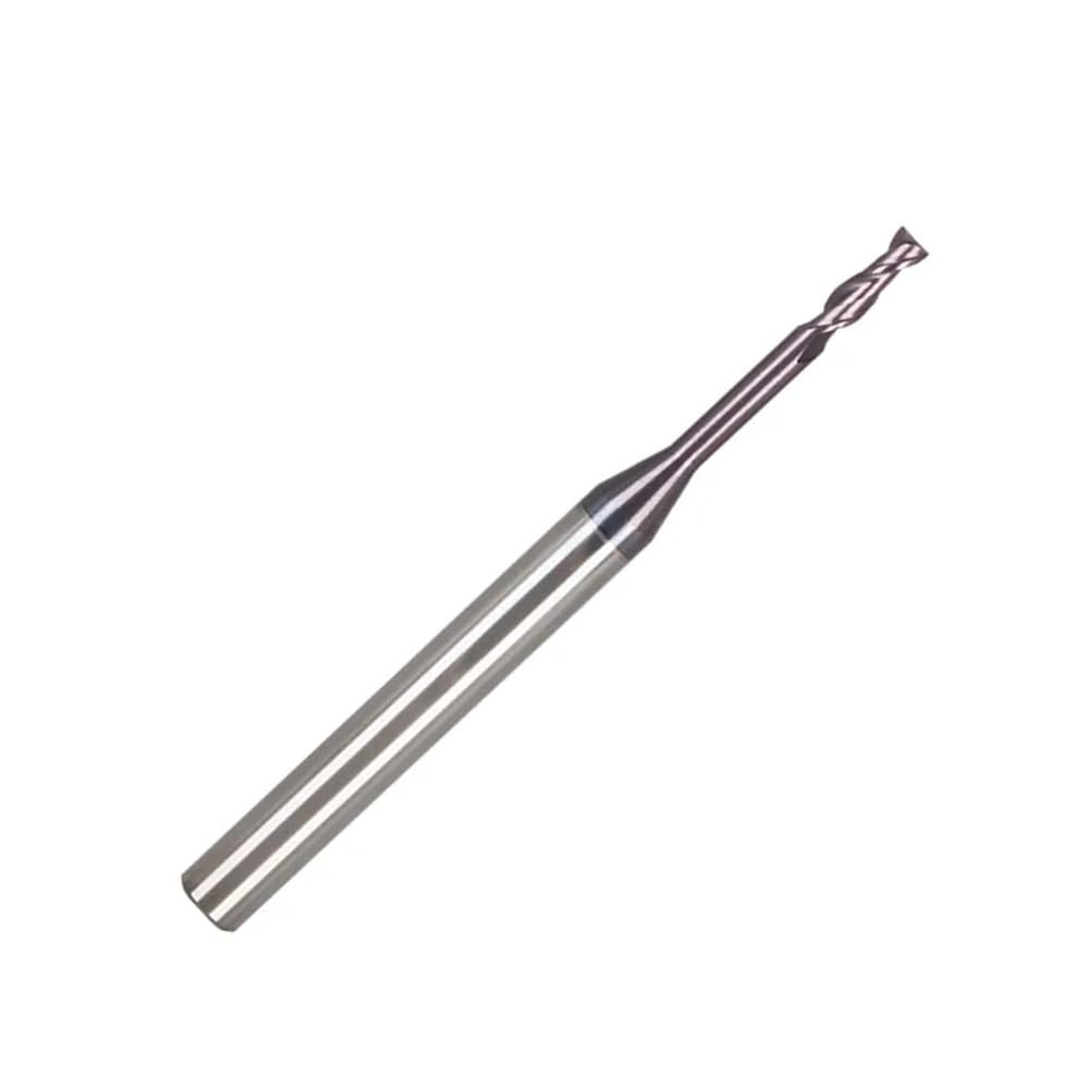 1,5 mm 2 mm tiefer Nutfräser mit langem Hals, flacher Schaftfräser, Vollhartmetall-Fräser for CNC-Maschinenschneider(2mmx20Cx4Dx50L-2F)