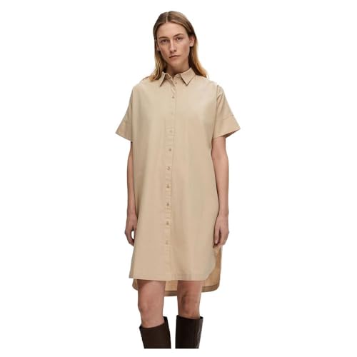 SELECTED FEMME Slfblair 2/4 Short Shirt Dress Noos Vestido Camisero, Humus, 38 Mujeres