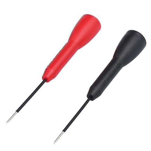 Image of 8 Pack Professional Multimeter Test Leads Probes - 2mm Ultra-Thin Needle Tips, 600V /10A CAT II Non-Destructive Wire Piercing Clips, Nickel-Plated Copper Automotive Electrical Testing Probes