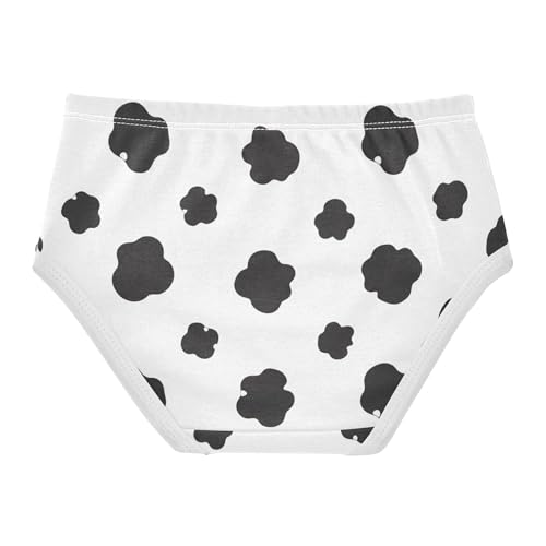 Cotton Girls Underwear Toddler Classical Black Spots White Little Girl Panties Cartoon Kids Undies Briefs 2t2
