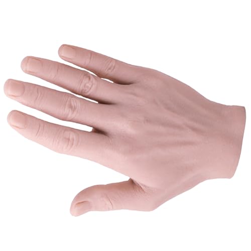 Modelo de mano de piel falsa de tamaño real, tatuado, suministros de silicona, modelo de hombre tatuado