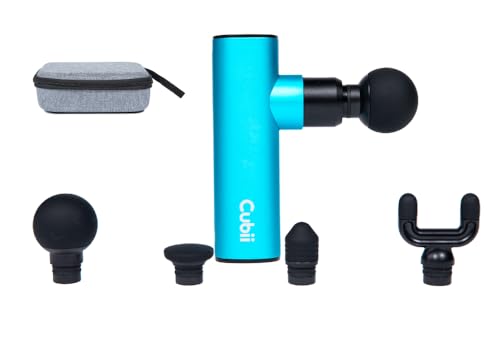Cubii Knot - Mini Handheld Massage Gun with 4 Massage Heads and Carrying Bag