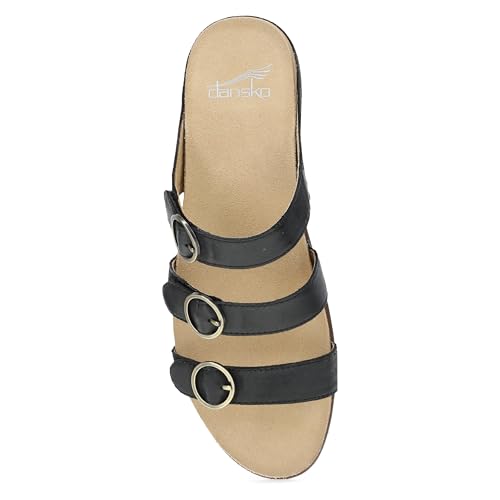 Image of Dansko Campbell Slip-On Wedge Sandal for Women -Low Profile Wedge with Arch Support, Adjustable Fit for Walking Comfort