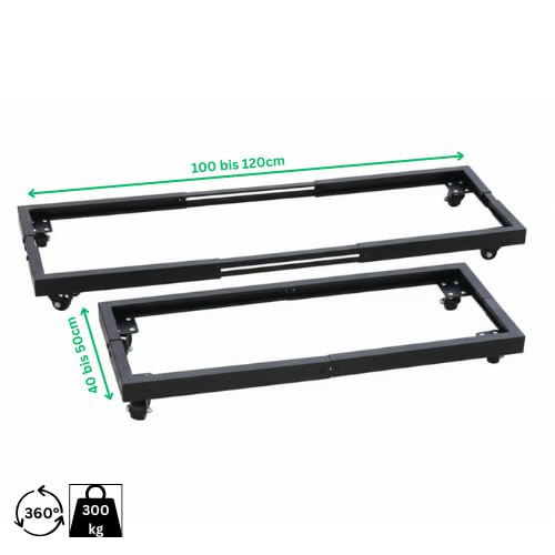 ausziehbarer Pflanzenroller 100x40x10cm bis 120x50x10cm / Tragkraft bis 300kg