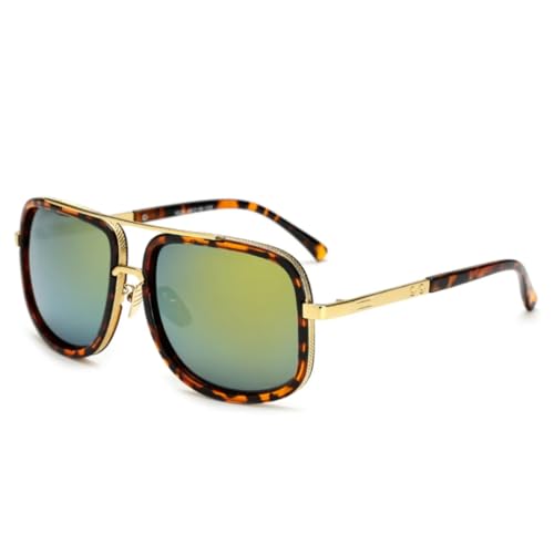Lunettes de soleil polarisées en métal de haute qualité au design masculin épuré