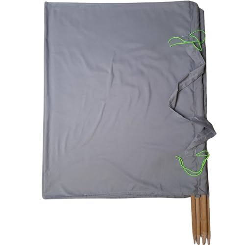 Aves-24 Windschutz 5m für Strand Garten See Meer SICHTSCHUTZ Wind Zaun Schutz Blickschutz Camping (Einfarbig - Grau)