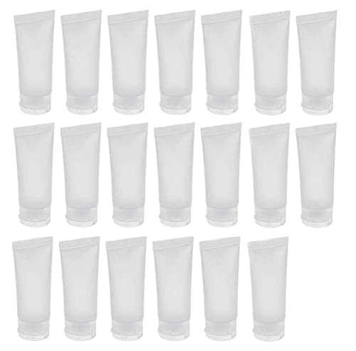 20PCS 100ml Refillable Empty Plastic Tubes Bottle Packing Sample Bottles Jars Makeup Container For Shampoo Cleanser Shower Gel Body Lotion (100ml)