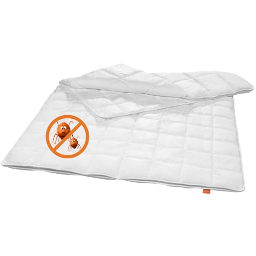 sleepling Anti Milben 4 Jahreszeiten Bettdecke 155x220 cm, antibakterielle Decke, Vierjahreszeiten Steppdecke für Allergiker 155 x 220, Made in EU, Oeko-Tex 100, Waschbar 60 Grad