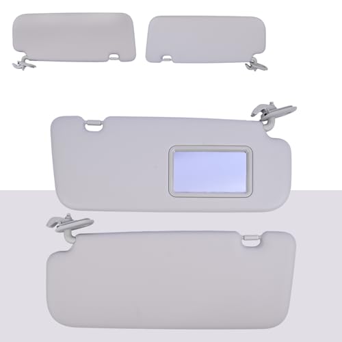 Magimaker Driver & Passenger Side Sun Visor Fit for Hyundai Accent 1E 2011 2012 2013 2014 2015 Replace 85210-1R000 85220-1R000 Front Left & Right | Sun Protection Shade | Gray