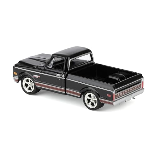Greenlight 1/64 Chevy Cheyenne C10 1972 Negro miniatura 4