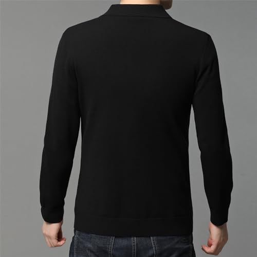 Men's Pure Cotton Cable Knit Slim Fit Long Sleeve Knit Pocket Sweaters Button Down Sweater for Men3
