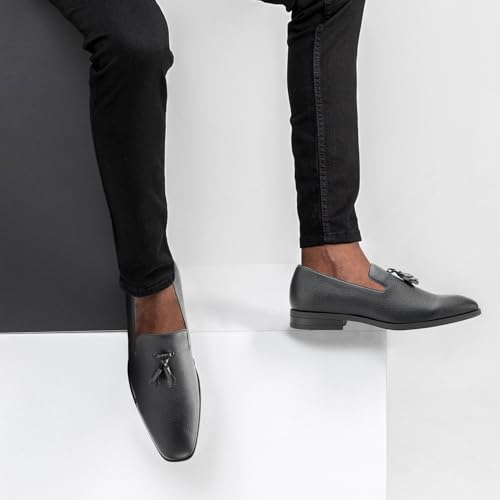Image of Meijiana Mens Loafers Wedding Dress Shoes Slip-On Loafers for Men Tuxedo Suit Shoes