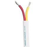 SupplyMount 123705 - Aftermarket Replacement Safety Duplex Cable - 6/2 AWG - Red Yellow - Flat - 50 Foot Compatible with Ancor